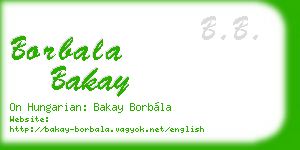 borbala bakay business card